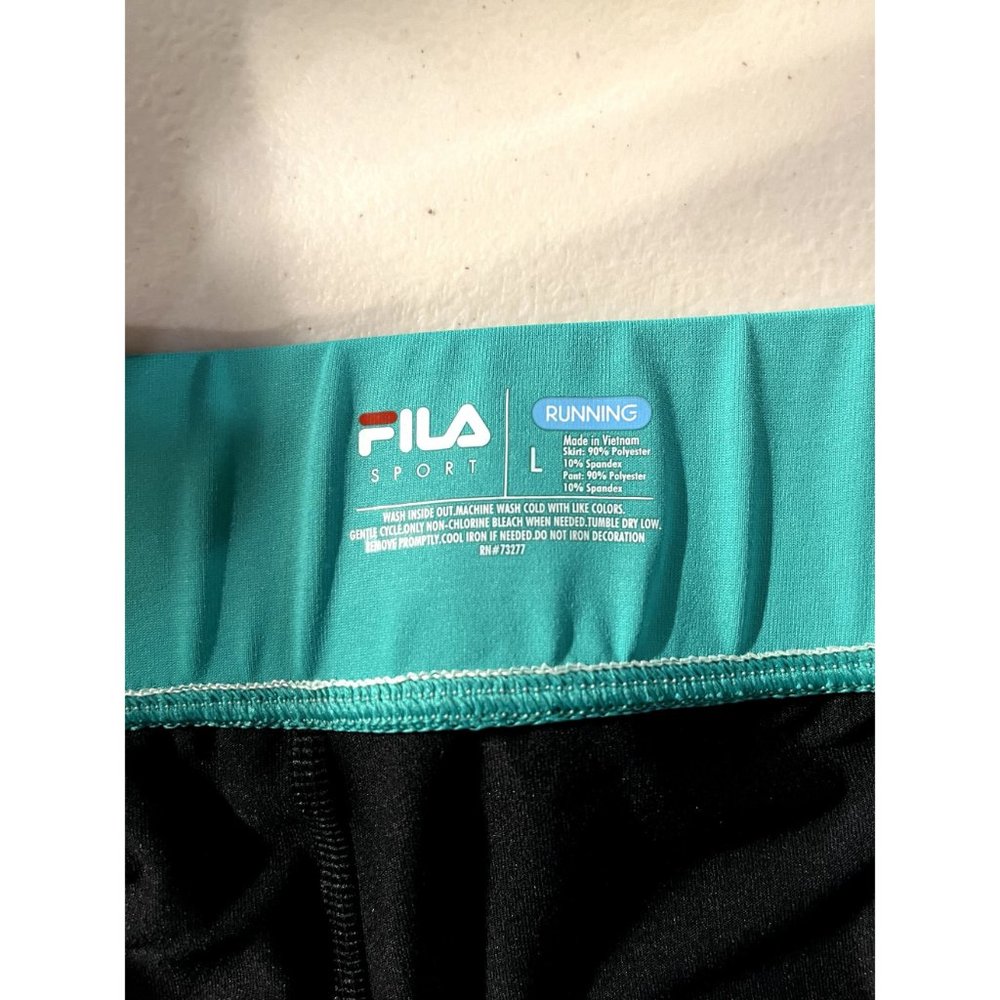 Fila Teal and Black Leggings Skirt Combo - Picture 3 of 3